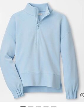 Peter Millar Flora Half-Zip Light Blue Zip-Up Top
